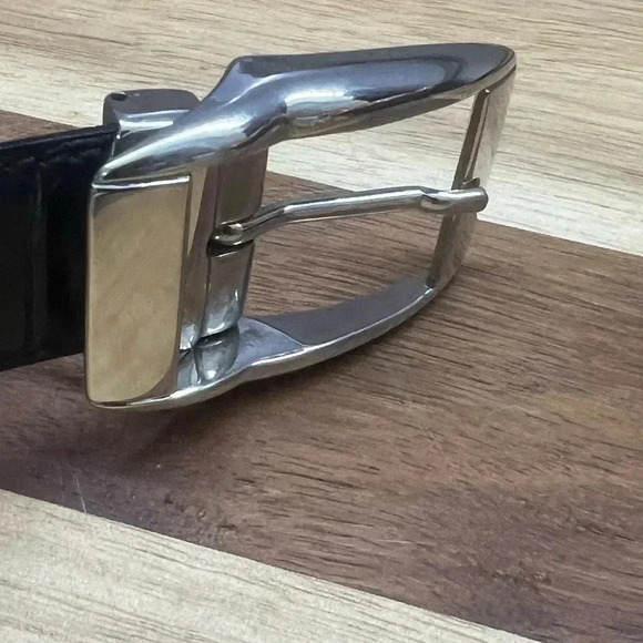 HAROLD POWELL Black Concho Leather Belt - SZ Medium - MADE IN ITALY - Picture 13 of 15